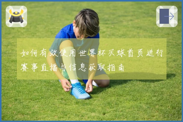 如何有效使用世界杯买球首页进行赛事直播与信息获取指南